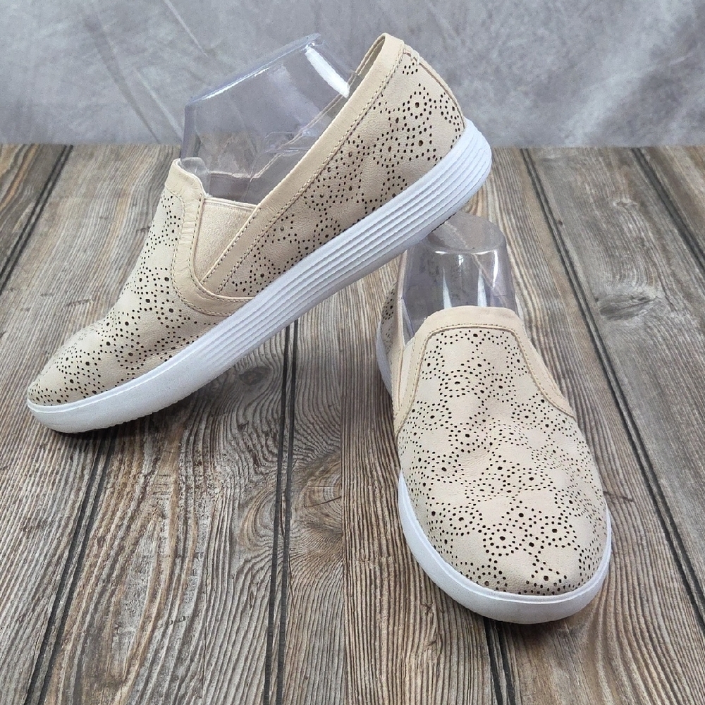 Cole Haan Grand Crosscourt Perforated Slip-On Sneakers Tan 10